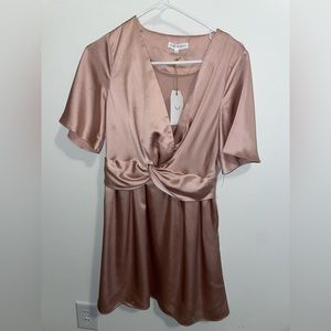 NWT Lulu & Blue Botique Pink silk dresss